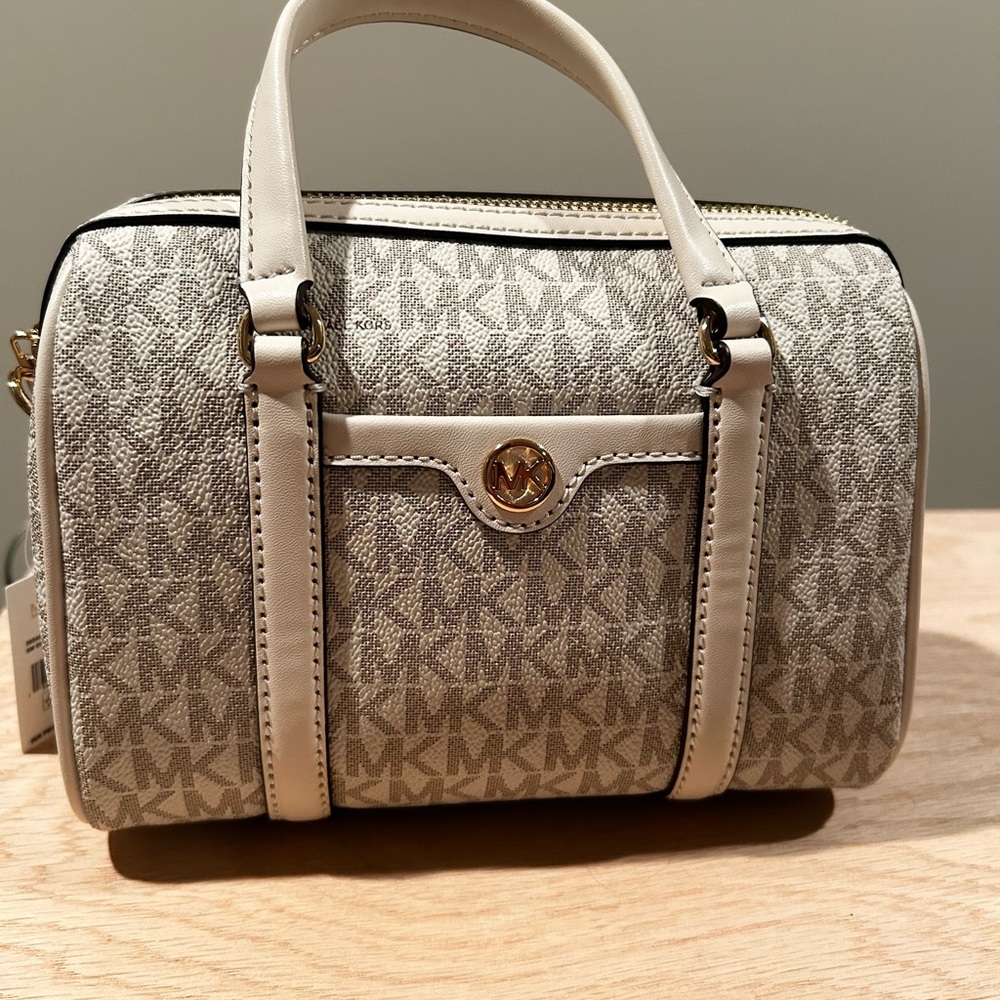 Michael Kors Beige and Cream Satchel